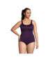 Фото #3 товара Plus Size Long Chlorine Resistant Soft Cup Tugless Sporty One Piece Swimsuit