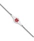 Фото #1 товара Sterling Silver Rhodium-plated Medical ID Bracelet w/Rope Link