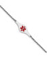 ფოტო #1 პროდუქტის Sterling Silver Rhodium-plated Medical ID Bracelet w/Rope Link