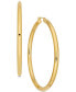 ფოტო #1 პროდუქტის Polished Thin Tube Hoop Earrings in 14k Gold (2")