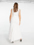 Starlet Bridal exclusive cap sleeve fringe maxi dress in ivory