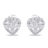 Silver earrings with zircons EA1049W