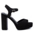 Women's Heel Suede Sandals By Black