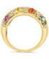 ფოტო #4 პროდუქტის EFFY® Multi-Sapphire (2-3/8 ct. t.w.) & Diamond (1/5 ct. t.w.) Openwork Ring in 14k Gold