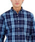 ფოტო #3 პროდუქტის Men's Perry Plaid Stretch Shirt with Pocket, Created for Macy's