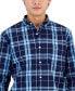 Men's Perry Plaid Stretch Shirt with Pocket, Created for Macy's