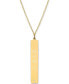 ფოტო #1 პროდუქტის Diamond Accent Mom Bar Pendant Necklace in 14k Gold over Silver, 18" (also available in Sterling Silver)
