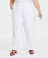 Фото #8 товара Plus Size Gauze Drawstring Pants, Created for Macy's
