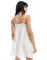 Фото #2 товара Wednesday's Girl gauzey smock cami dress in white