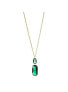 ფოტო #1 პროდუქტის Emerald Crystal Double Drop Pendant Necklace