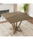 Фото #2 товара Modern Farmhouse Square Counter Table 45" Solid Wood Rustic Grayish Brown