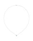 ფოტო #3 პროდუქტის Emerald Cut Opal Gemstone, Natural Diamond 14K White Gold Birthstone Necklace