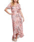 Фото #1 товара Women's Juna V-Neck Flutter-Sleeve Maxi Dress