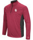 Фото #2 товара Men's Heathered Cardinal, Black Oklahoma Sooners Audible Windshirt Quarter-Zip Pullover Jacket