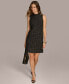 ფოტო #5 პროდუქტის Women's Mock-Neck Sleeveless Sheath Dress