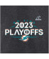 Фото #2 товара Men's Heather Charcoal Miami Dolphins 2023 NFL Playoffs T-shirt