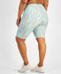 ფოტო #2 პროდუქტის Plus Size Compression Geo-Print 10" Bike Shorts, Created for Macy's