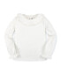 ფოტო #1 პროდუქტის Baby Girls Long Sleeve Ruffle Neck Knit Top