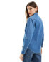 Фото #3 товара Wrangler heritage western denim shirt in mid wash