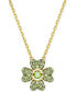 ფოტო #1 პროდუქტის Gold-Tone Color Crystal Clover Pendant Necklace, 15" + 2-3/4" extender
