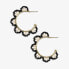 ფოტო #1 პროდუქტის INK + ALLOY Luna Beaded Scallop Gold Hoop Tomato