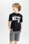 Erkek Çocuk NBA Brooklyn Nets Oversize Fit Bisiklet Yaka Kısa Kollu Tişört C0393A824SM