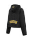 ფოტო #3 პროდუქტის Women's Black Boston Bruins Classic Cropped Half-Zip Wind Jacket