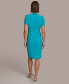 ფოტო #2 პროდუქტის Women's Ruched O-Ring Sheath Dress