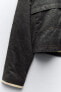 Фото #9 товара Куртка из ткани с вощеным покрытием с контрастным воротником ZARA