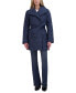 Women's Petite Belted Asymmetric Quilted Coat
