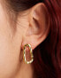 Фото #4 товара Lost Souls stainless steel wavy stud earrings in 18k gold plated