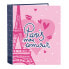 Фото #1 товара Папка-регистратор Safta Paris Розовый Тёмно Синий A4 27 x 33 x 6 cm