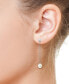 ფოტო #3 პროდუქტის EFFY® Freshwater Pearl (7mm) Chain Drop Earrings in 14k White Gold