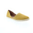 Miz Mooz Cherie Womens Yellow Suede Slip On Espadrille Flats Shoes 6
