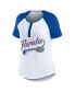 ფოტო #3 პროდუქტის Women's White Florida Gators Baseball Logo Raglan Henley T-Shirt