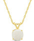 Фото #1 товара Macy's opal (3/4 ct. t.w.) Pendant Necklace in 14K Yellow Gold