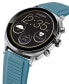 ფოტო #1 პროდუქტის Unisex CZ Smart Wear OS Blue Silicone Strap Smart Watch 41mm