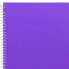 LIDERPAPEL Spiral notebook A4 micro smart soft cover 80h60gr horizontal 7 mm double margin 4 holes