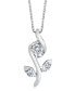 Фото #3 товара Sirena 1/0 ct. t.w.Diamond Rose Pendant in 14k White, Yellow or Rose Gold