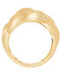 Silver Plated or 18k Gold Plated Brass Puff Braided Ring