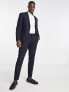 Selected Homme slim fit wool mix suit trousers in navy