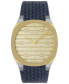 ფოტო #5 პროდუქტის Women's Swiss 25H Blue Leather Strap Watch 34mm