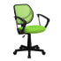 Фото #4 товара Mid-Back Green Mesh Swivel Task Chair With Arms