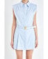 ფოტო #1 პროდუქტის Women's Sleeveless Shirt Mini Dress