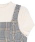 ფოტო #6 პროდუქტის Big Girls T-Shirt, Pleated Plaid Jumper & Hair Clip, 3 Piece Set