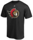 ფოტო #2 პროდუქტის Men's Brady Tkachuk Black Ottawa Senators Authentic Stack Name and Number T-shirt