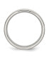 Stainless Steel Polished 6mm Ridged Edge Band Ring