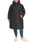 Фото #1 товара Women's Plus Size Bibbed Hooded Puffer Coat