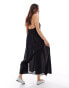 Фото #2 товара AllSaints Iris midi beach dress in black