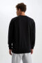 Boxy Fit Bisiklet Yaka Sweatshirt